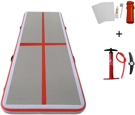 Inflatable Gymnastics Tumbling Mat Air Track on Water or Garden for Home Training with Free Pump