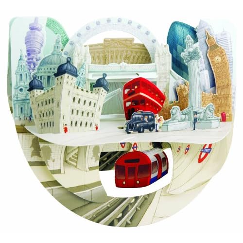 Santoro Interactive 3-D Popnrock Greeting Card, London SPR007