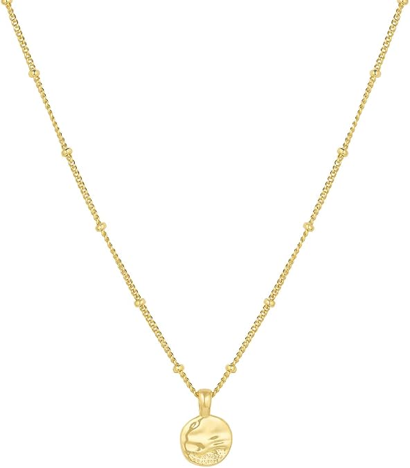 gorjana - Shorebreak Necklace 16 inch - 18k Gold Plated Brass - Ocean-Inspired Design- Versatile Layering Piece - Perfect for Daily style