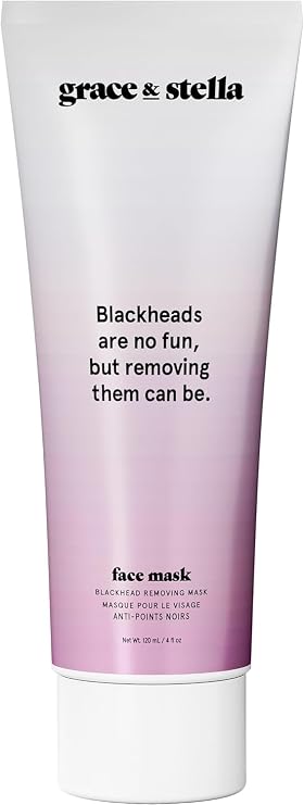 grace & stella Blackhead Remover Peel Off Face Mask (120ml) - Vegan Cruelty Free - Black Head Remover Mask - Charcoal Face Mask Pore Strips - Blackhead Mask