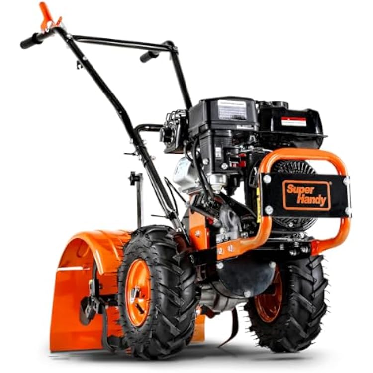 SuperHandy Rear Tine Tiller - 7HP Engine, 16 Width & 12 Depth Cultivator - Garden Soil Prep for Planting & Vegetable Beds