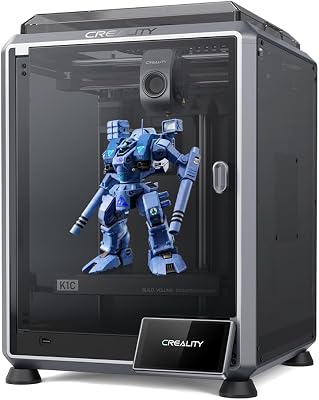 Creality K1C 3D Printer, 2024 New Version 3D Printers with 600mms Fast Printing Speed, Support Carbon Fiber Filament 300C High-Temp Print, Auto Leveling and Clog-Free Direct Extruder