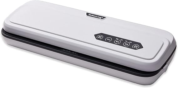 Vacuum Sealing Machine Kitchen Household Vacuum Packing Machine Sealing and Storage Machine Food Vacuum Machine Commercial Home Food Storage Long Lasting Freshness Meat Marinade Vacuum Low Temperature Cooking Color: White, Size: 15.3 x 5.5 x 2.8 inches 38.7 x 14 x 7 cm