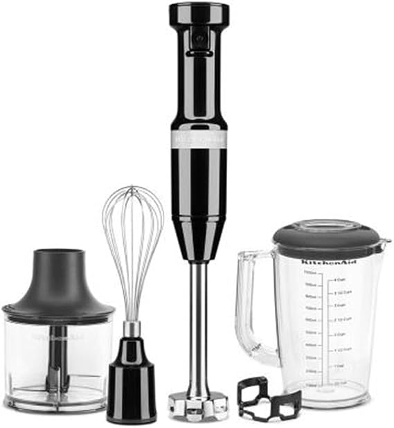 Hand Blender with Kitchenaid Accessories 5KHBV83EOB -Onyx Black