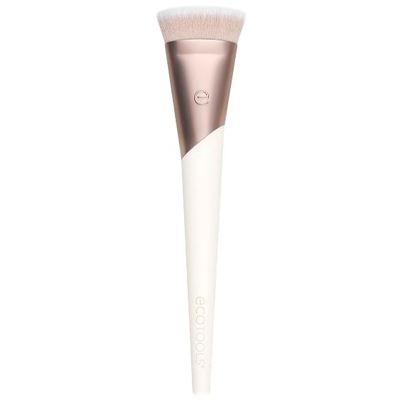 EcoTools Luxe Flawless Foundation Makeup Brush for Liquid, Cream Foundation