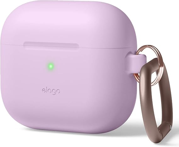 elago Silicone Case Compatible with AirPods 3rd Generation, Lavender, Unisex, Portable Electronic Device Cover