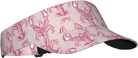 Blue Hibiscus and Palm Leaves Sunscreen Visor Hats Adjustable Sport Visors Sun Visor Hats Uv Protection Outdoor
