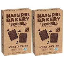 Nature's Bakery Double Chocolate Brownie, Twin Packs, 1.59 oz, 20 Count