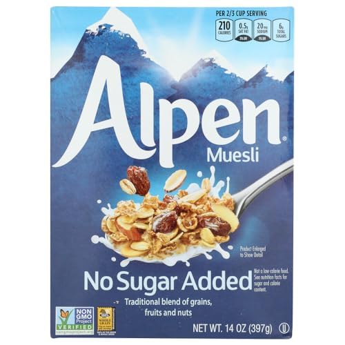 Alpen All Natural Muesli, No Sugar Added 14 ozPack of 1