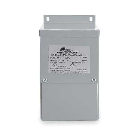 Acme Electric T181065 Buck-Boost Transformer, 1 Phase, 60 Hz, 0.5 kVA, 240V x 480V Primary Volts, 24V/48V Secondary Volts