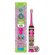 Firefly Clean N' Protect, L.O.L. Surprise! Toothbrush with hygienic Character Cover, Soft Bristles, Anti-Slip Grip Handle, Battery Included, Ages 3+, 1 Count