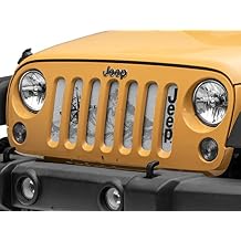 Jeep Licensed by Redrock Grille Insert; Compass Compatible for 07-18 Jeep Wrangler JK