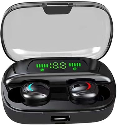 Wireless Bluetooth Earbuds Conduction Bluetooth Headset Not in The Ear Ows Sports Bluetooth Headset Hanging Ear Type Super Long Battery Life Wireless Earphones Headphones Wireless, Black