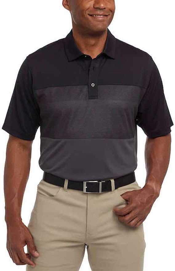 Pebble Beach Men's Short Sleeve Dry-Luxe Performance Polo Shirt