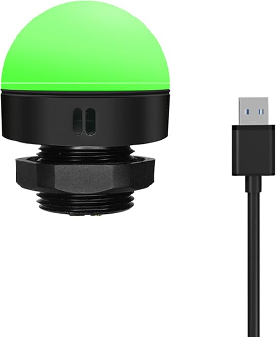 3-Color USB LED Andon Tower Light with Buzzer, 5VDC