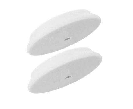 RUPES 150mm White D-A Ultra-FINE Polishing Foam Pads (Pack of 2) | Ideal for Extremely Fine Paint Correction & Gloss Enhancement | Improves Finishing Performance | Compatible with 5" Backing Plate