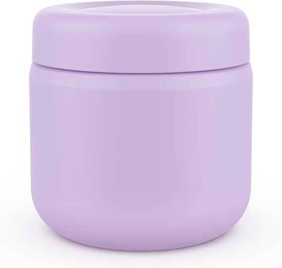 WayEee Food Flask,Durable Stainless Steel Food Flasks for Hot Food, 385ml Leak-Proof Soup Flask for 5 Hours Hot & 7 Hours Cold(Purple)
