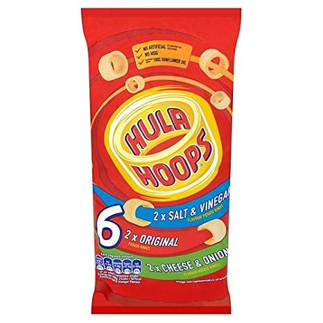 Assorted Hula Hoops 24g x - 6 per pack (0.32lbs)