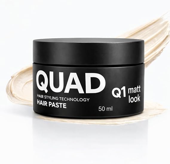QUAD Q1 Saç Pastası, Güçlü Tutuş, Mat Görünüm, Tüm Gün Kontrol, 50 ml