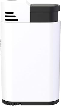 Palio Torcia Single Jet Flame Refillable Butane Torch Lighter, White - Adjustable Flame, Wind Resistant, High Altitude Tested, Durable Metal Body, Compact Pocket-Sized Cigar Lighter