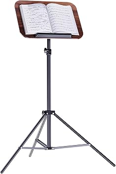 Music Stand for Sheet Music,Portable Music Stand,Wooden Music Stand,Lightweight,Book Stand for Reading,Adjustable Height & Angle,not Easy to Fall Over,Easy Enough to Assemble