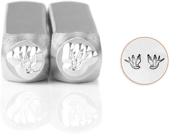 ImpressArt Swallows Metal Stamp Pack, 6mm