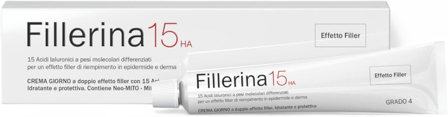 Fillerina 15HA Day Face Cream Immediate and Long-lasting Plumping Filler Effect Grade 4 50ml
