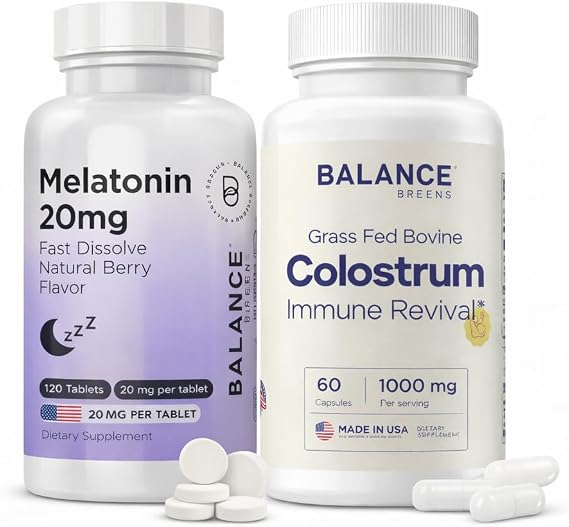 Balancebreens Melatonin + Colostrum Nighttime Gut & Immune Wellness Bundle