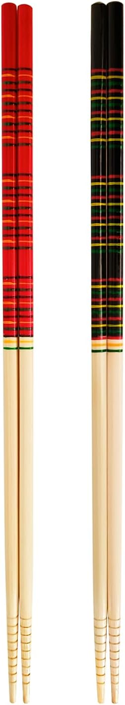 Bamboo Noodles Kitchen Cooking Frying Chopsticks 13.0 Inches Long Chopsticks Reusable Set of 2 Pairs Eco-Friendly by LANHUTHS