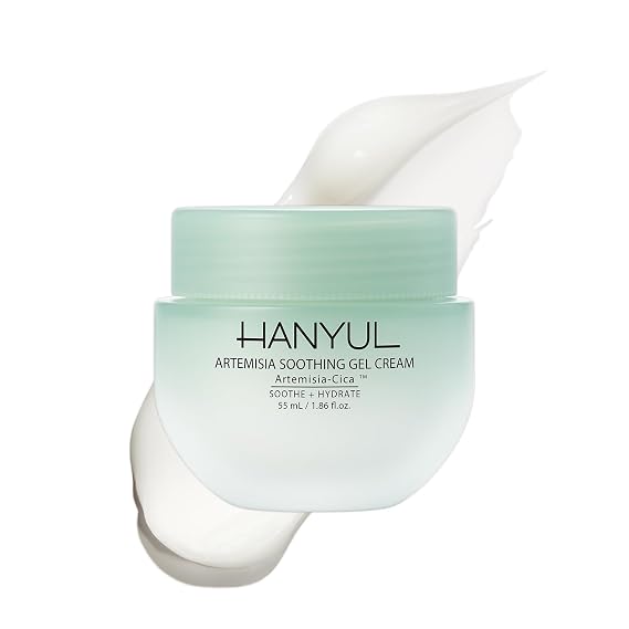HANYUL Artemisia Soothing Gel Cream Moisturizer | Calming, Hydrating Korean Face Cream with Centella Asiatica & Niacinamide for Soothing Redness | Suitable for Sensitive Skin & AcneProne Skin | Vegan