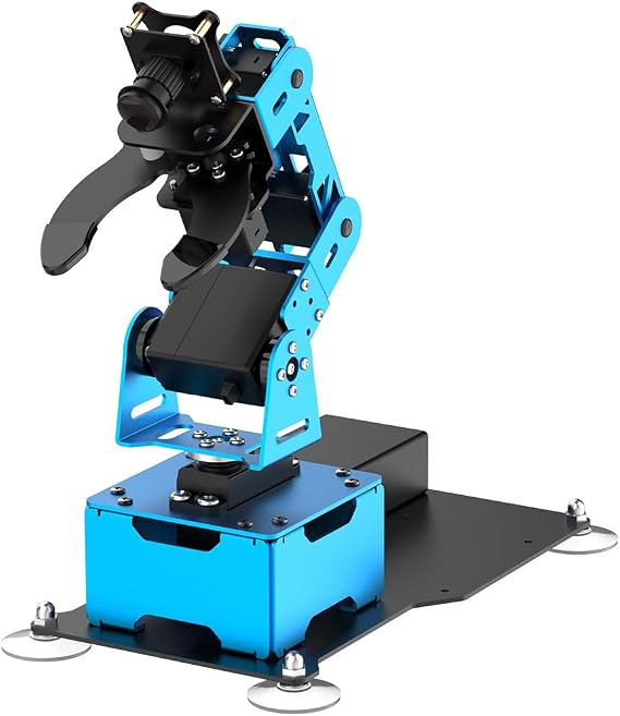 HIWONDER Raspberry Pi 5 AI Vision Robotic Arm 5 DOF Mini Programmable Desktop Robot Kit DIY Robot (Without RPi Board)