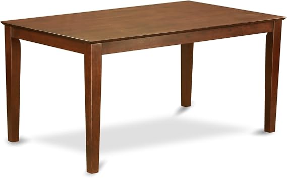 Ergode CAIP5-MAH-C-VV 5Pc Dining Set - Rectangular Table & 4 Linen Seat Chairs, Mahogany Finish - Ideal for Family Gatherings - Budget-Friendly