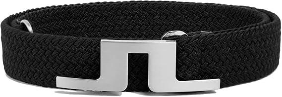 J. Lindeberg Mens Berry Elastic Golf Belt - Black 33-34"/95