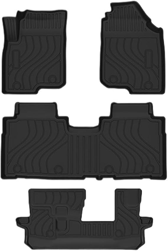 TPE Floor Mats Compatible with Jetour L9 Trunk Mats All Weather Front Rear Cargo Liner Mat, Waterproof Anti-Slip Foot Pads Accessories(Floor mats)