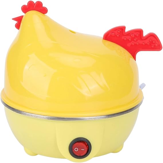 Electric Egg Cooker Multifunction Chicken Shape Rapid Egg Boiler 7 Egg Capacity Automatic Shut Off Mini Breakfast Machine