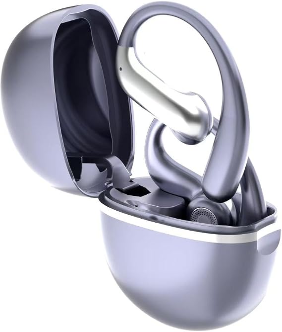 Open Ear Earbuds Wireless Bluetooth - Ear Buds with Hooks, ENC Noise Cancelling Headphones for Sports, 60Hrs Playback Clear Call, IPX5 Waterproof Earphones for Sport Running Exercising