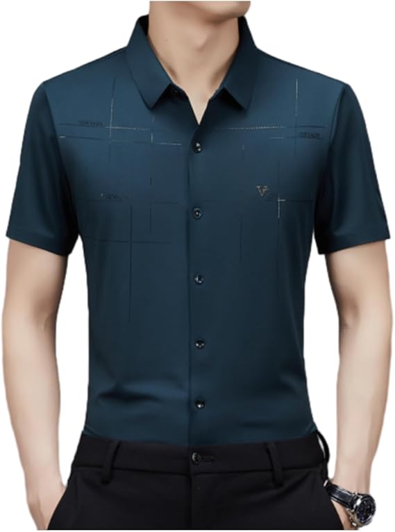 Venus Charm Shirts, Men's Breathable Ice-Silk Stretch Shirt