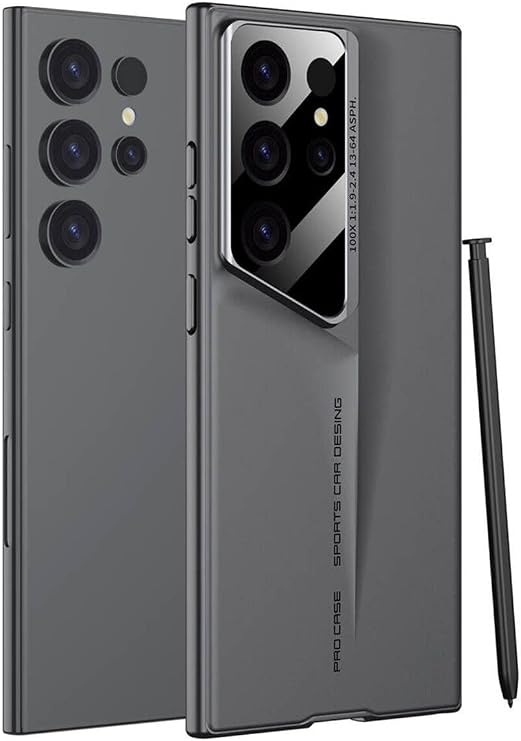 Galaxy S23 Ultra Case Ultra Thin Camera Protected Hard Rubber Zore Procase Cover-Grey