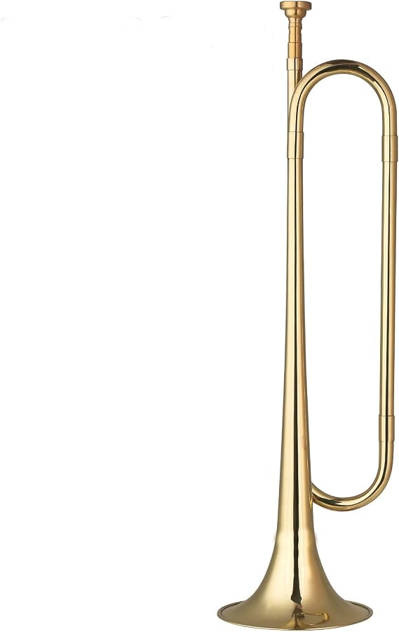Trumpets Beginner Brass C Bugle Call Gold-Plated Trumpet Cavalry Horn with Mouthpiece Musical Instrument for School Band Military Orchestra Trumpet Set