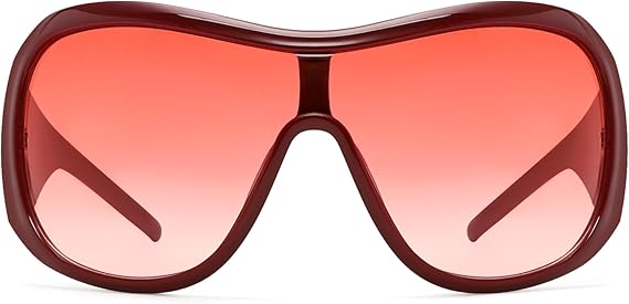 boten Trendy Oversized Sunglasses For Women Men, Big Tinted Funky Wrap Around Sunglasses Apres Ski Shield Cool Shades