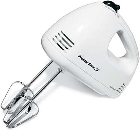 Proctor Silex 62509PS 5-Speed Hand Mixer, White