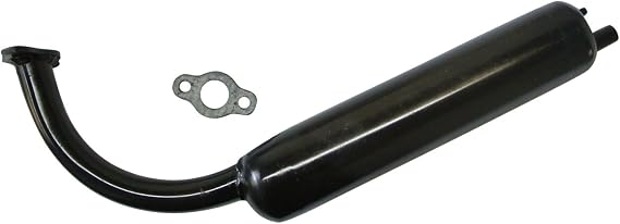 40mm Black Muffler Stock Exhaust Pipe For 49cc 50cc 60cc 66cc 80cc Motorized Bicycle 2-Stroke