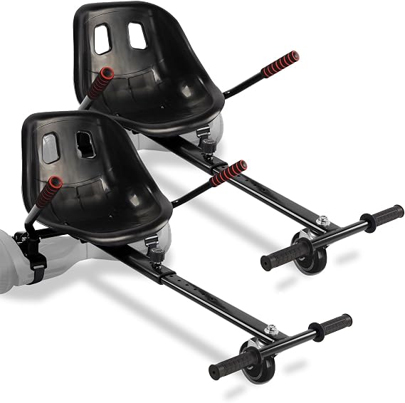 Hoverboard Seat Attachment Go-Kart Fits 6.5/ 8/ 10 Hoverboards, Hover Cart for Kids & Adults, Accessory for Self Balancing Scooter