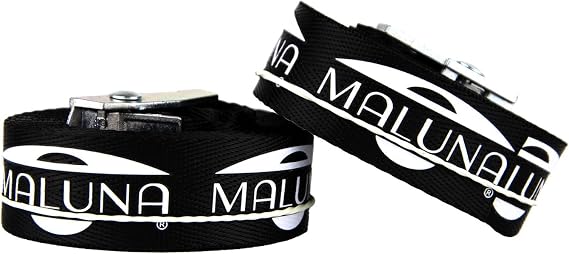 Maluna Cooler Tie Down Strap Kit | Two 6.5 Foot Heavy Duty Straps with Mounting Guides | Secure Mounting for Truck Beds, Boats, UTVs and Trailers | Maintains Cooler Lid Access | Made in USA