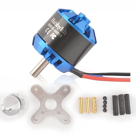 Hobbyhh RC Brushless Motor,5055-400KV 1420W High Efficiency Motor with 4.0mm Banana Plug for RC Aircraft Plane Upgrade Parts