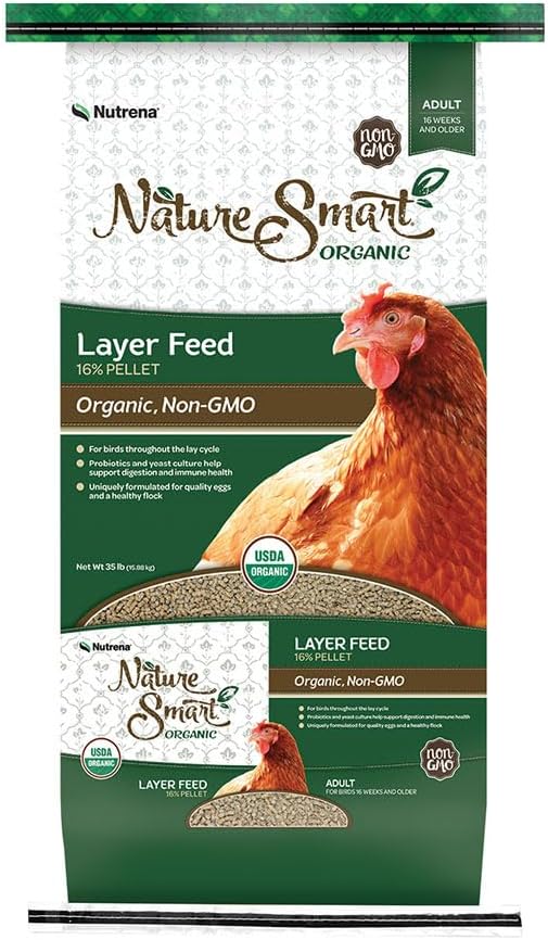 Nutrena Nature Smart Organic Non GMO 16% Layer Pellet Chicken Feed