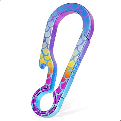 Titanium Carabiner Keychain Clip 22.6 Inch Small Carabiner Clips Heavy Duty Key Holder Quick Release Key Chain for Keys Bottle Opener Keychain Valentines Day Gift for Him Men