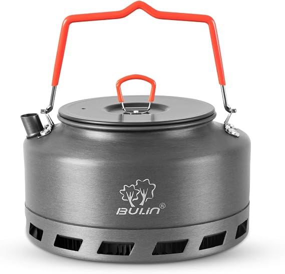 Tentock Camping Kettle Tea Pots Portable Hard Aluminum Campfire Kettle for Boiling Water Backpacking Outdoor Activities(L1)