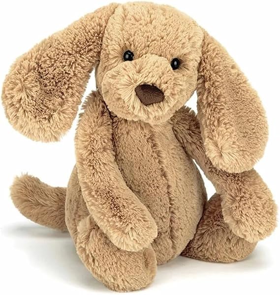 Jellycat Bashful Toffee Puppy Medium - L: 9 cm x l: 12 cm x h: 31 cm