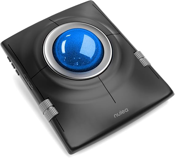 Nulea Wireless Trackball Mouse Ergonomic 55mm Large Ball Ambidextrous